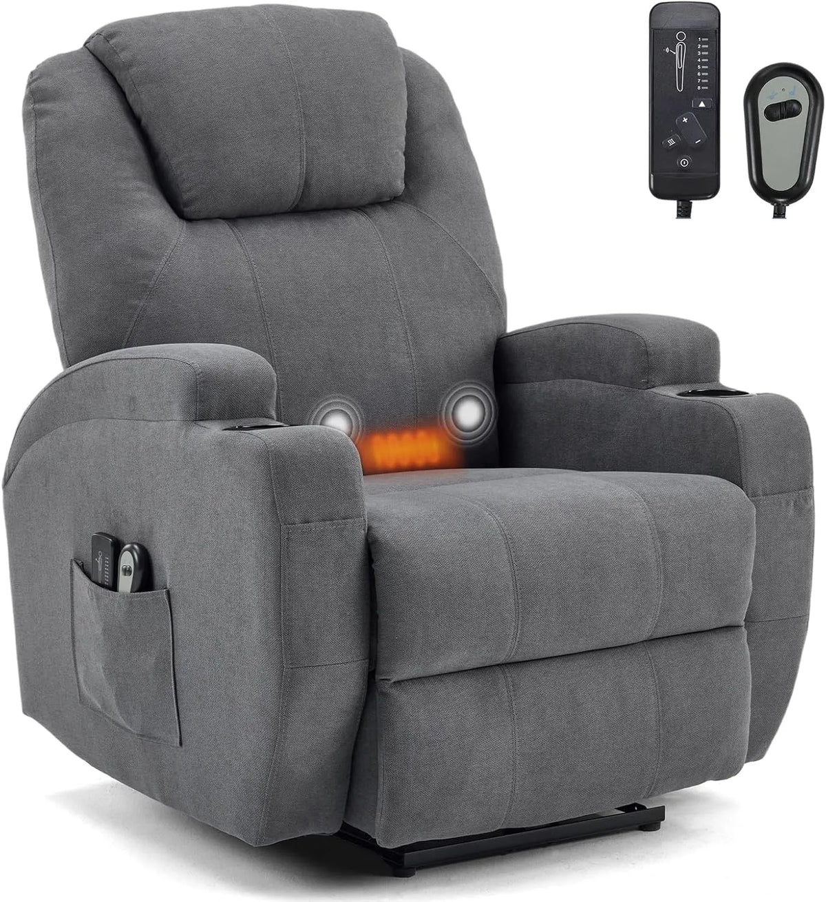 Fauteuil, Fauteuil Électrique Relax, Fauteuil de Relaxation équipé de Massage