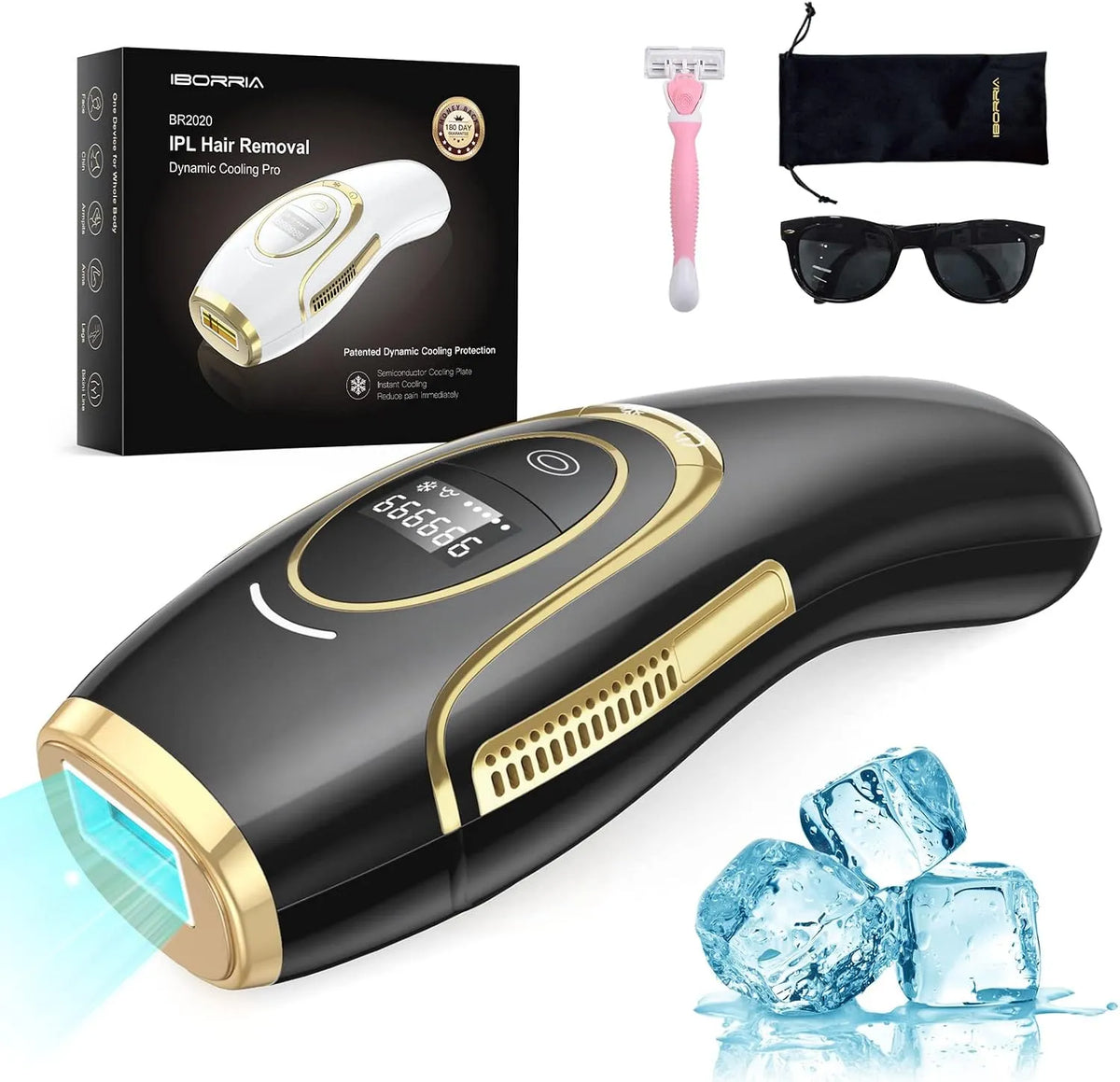 appareil d'épilation électrique pour femme, Épilateur, 2 Modes, 5 Niveaux, noir, pour Hommes et Femmes