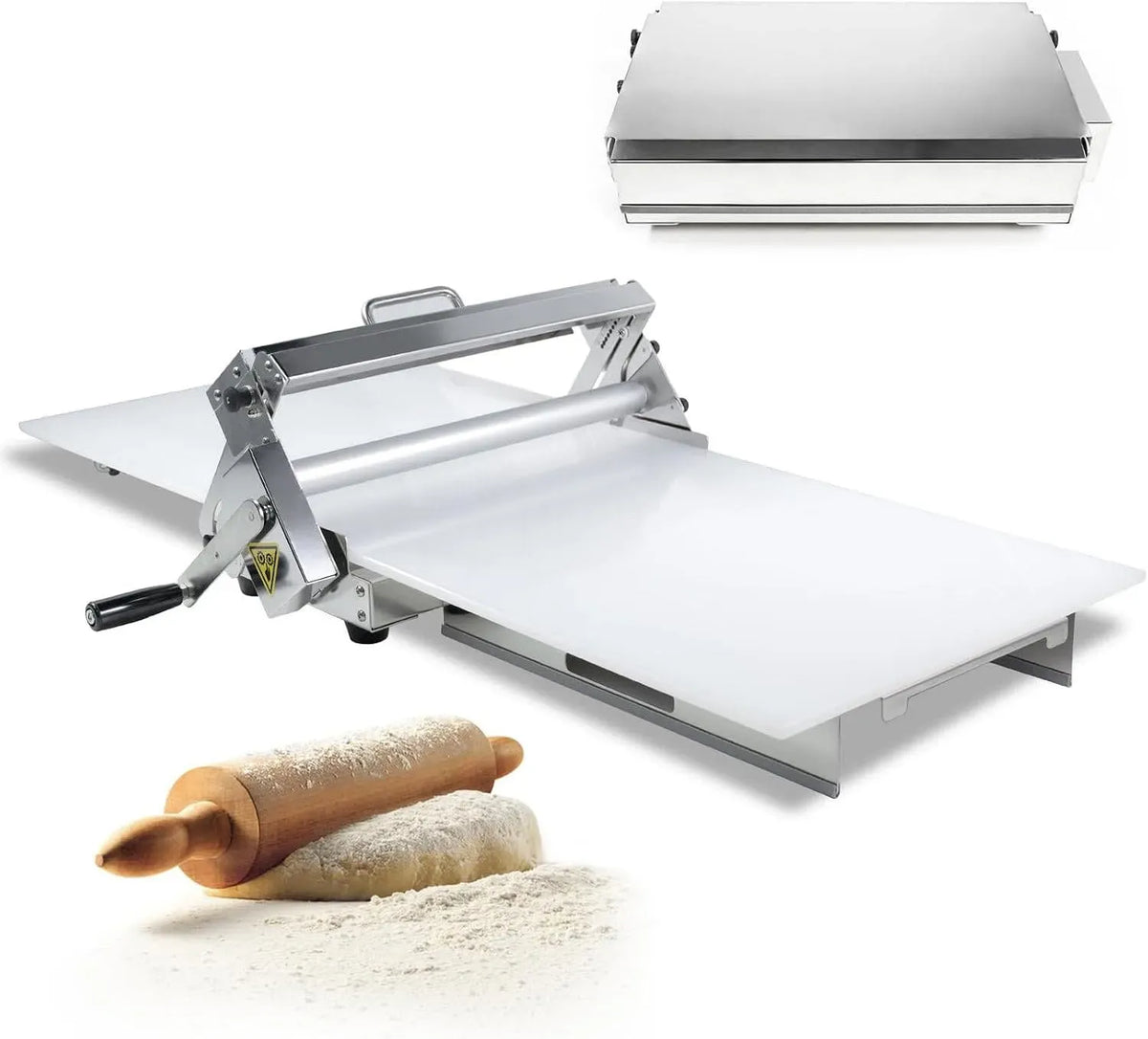 Model400 laminoir manuel, laminoir réversible pour pâte feuilletée et fondante, pour Laminoir à pâte professionnel, épaisseur réglable de 0 à 25 mm