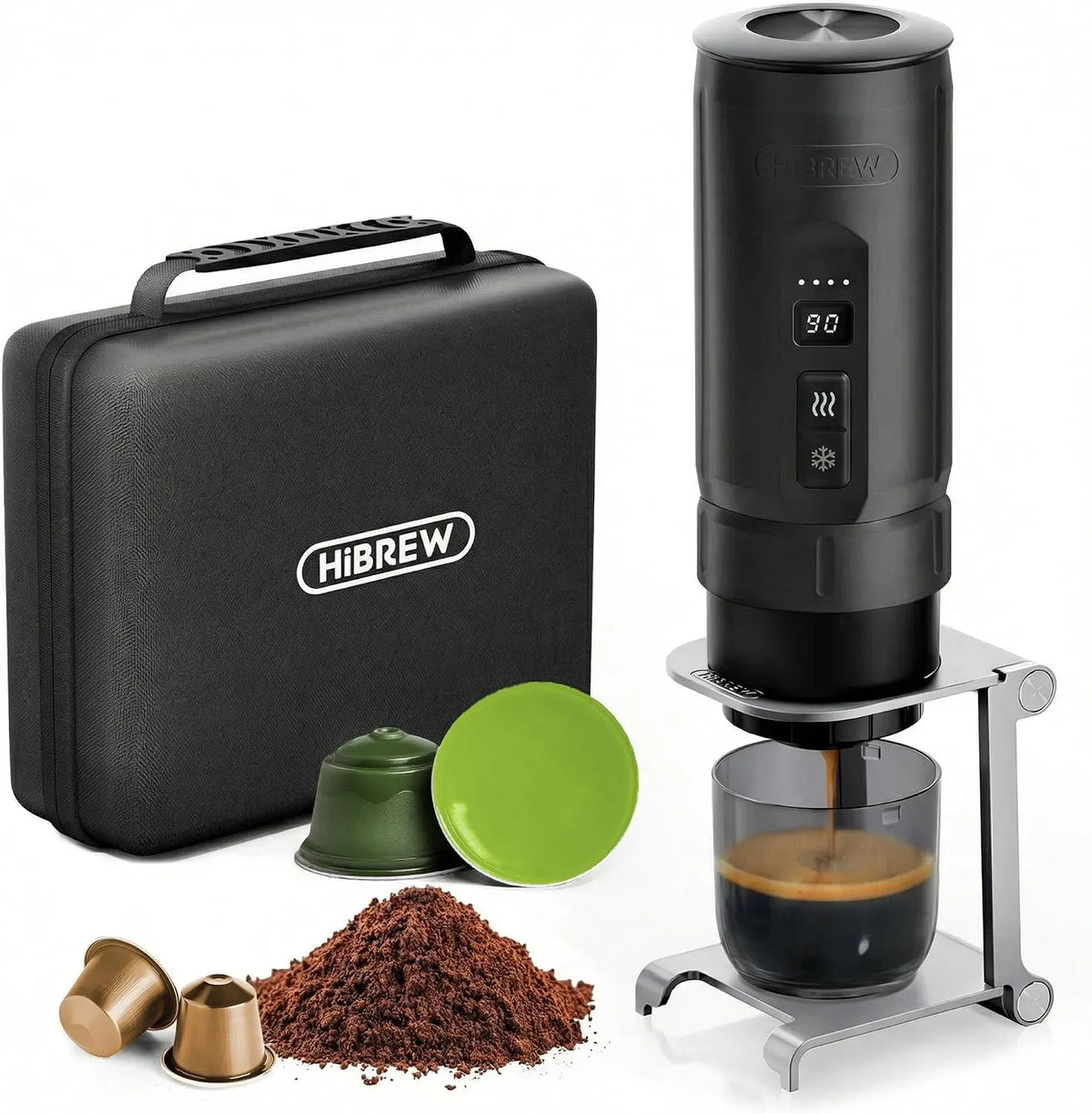 Machine à expresso, HIBREW H4C, portable, USB, camping, amovible, Capsules NS & Café, Camping & Voyage, Recharge USB-C