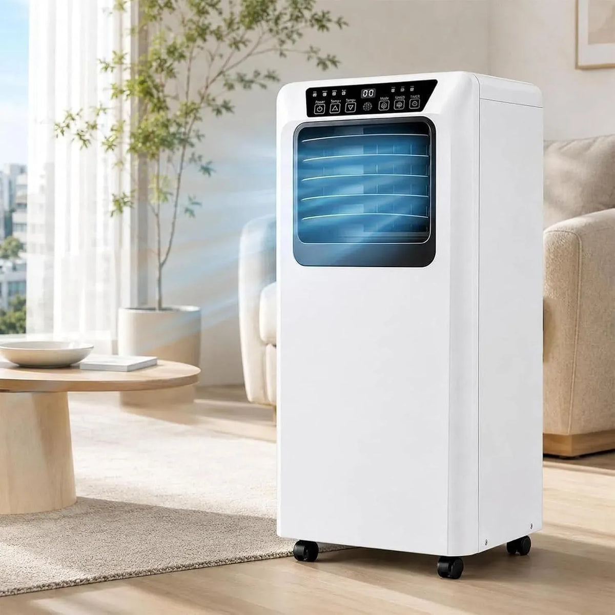 Climatiseur 7000BTU, portable, Évacuation et Tuyau Flexible pour Chambre