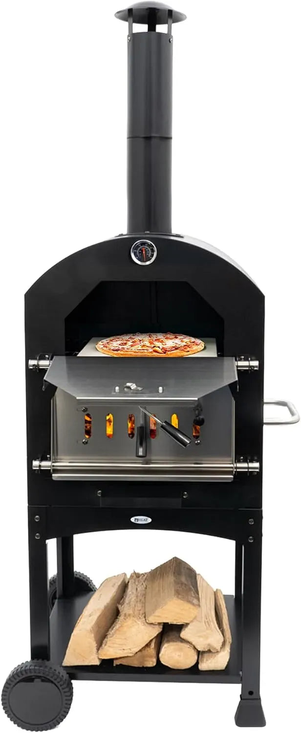 Four électrique à pizza, 50x36x160 cm, extérieur, gril, noir