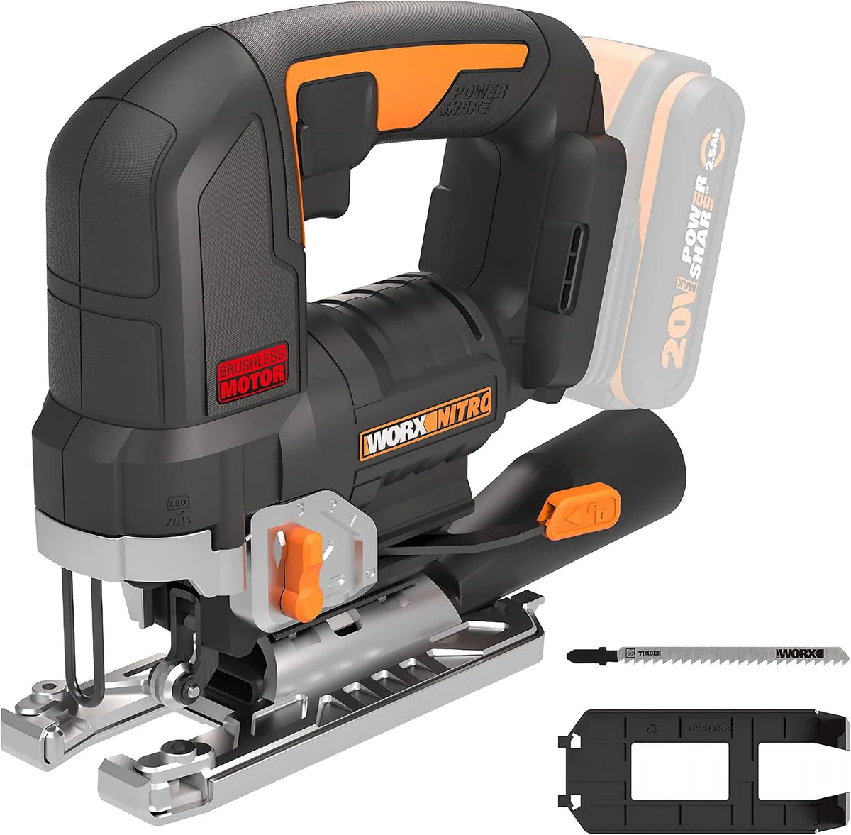 WX542.9 Scie sauteuse Brushless sans fil 20V, 20 V, WORX