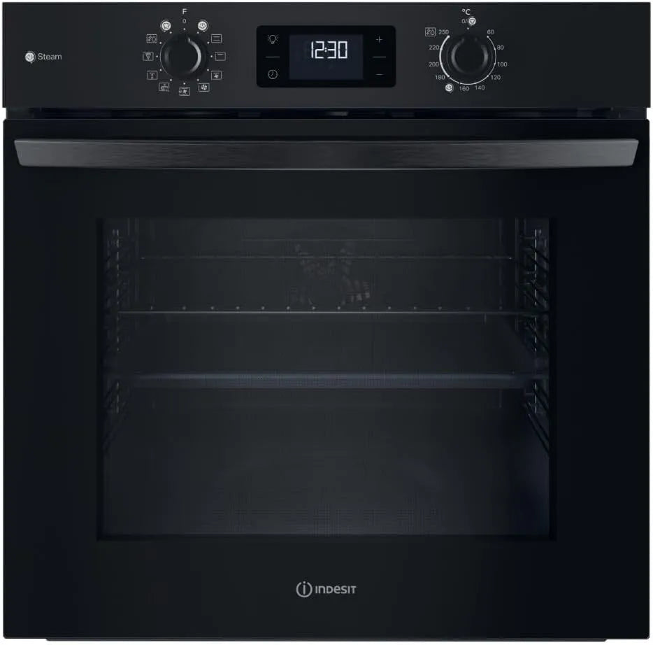 Four électrique 258HS, 71 L, 2900 W, encastrable, noir, IO B, Four Encastrable Indesit 2900W 71L Noir - IO 258HS B