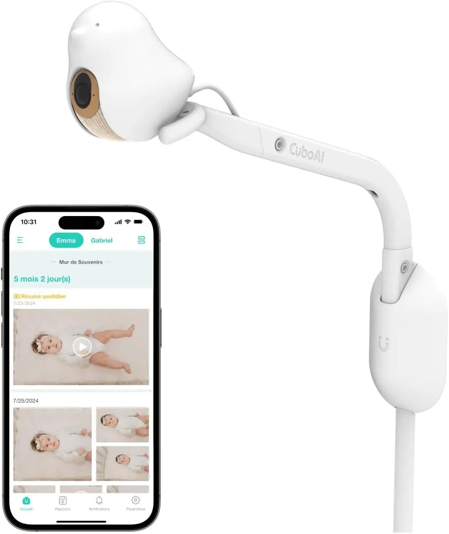 FI 2 2.5K Babyphone, Support, caméra, moniteur vidéo pour bébé, installation murale, Wi-Fi