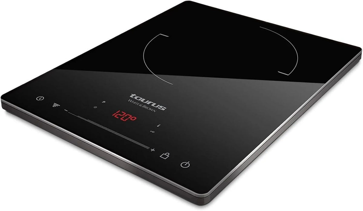 Taurus Plaque à induction, 290x365x45 mm, 2100 W, table de cuisson à induction, minuteur, portable, 2 zones de température, Diamètre jusqu'à 20 cm