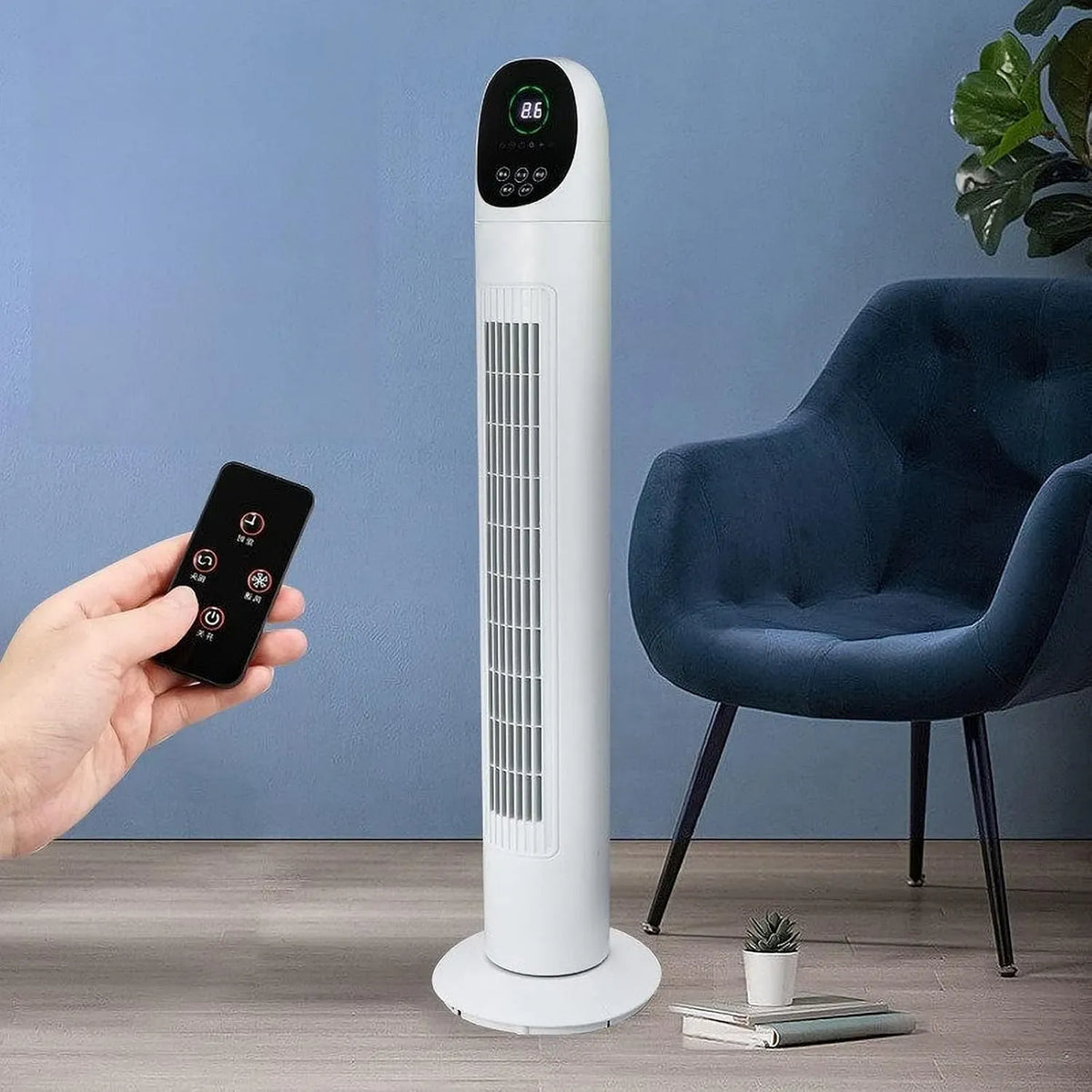 Climatiseur, 86 x 22 cm, portable, oscillation, blanc, Oscillation Grand Angle à 90 °