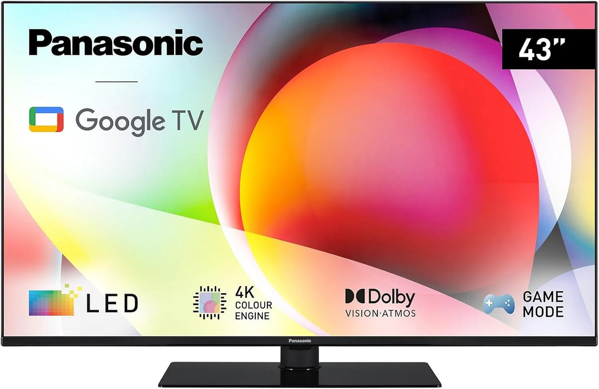Panasonic TN-43W70AEZ Smart TV, 43 pouces, téléviseur, 4K UHD, Bluetooth, Dolby Vision & Atmos, 2024, Assistant Google, Chromecast, Mode Jeux