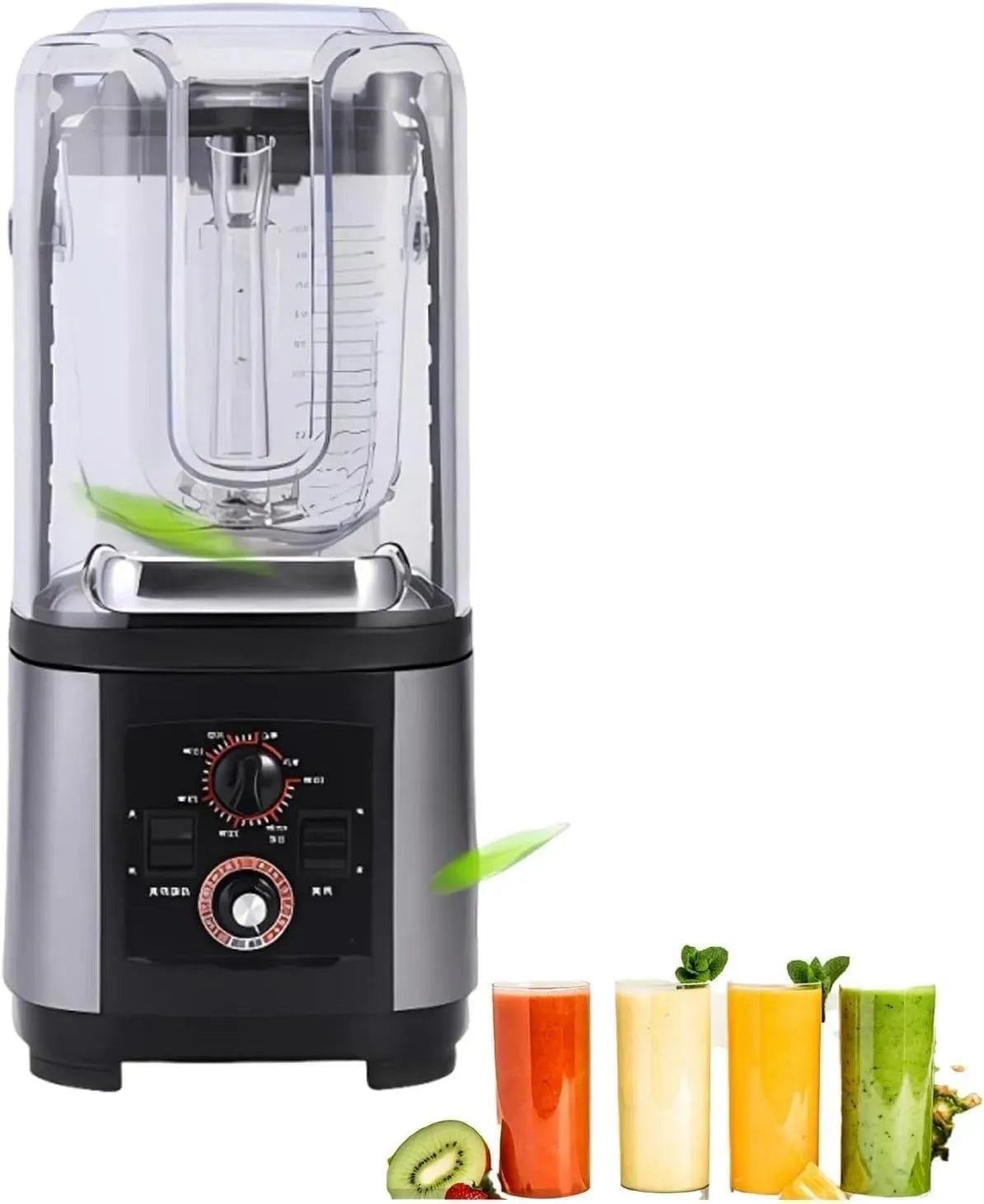 Blender, 2 L, 2200 W, professionnel, mixeur électrique, broyeur à Smoothies