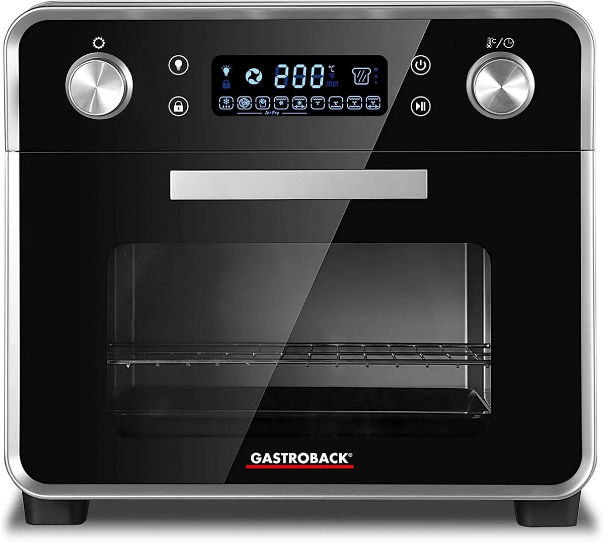 Four électrique à pizza, GASTROBACK, noir, four de cuisson, Four design Air Fry & Pizza