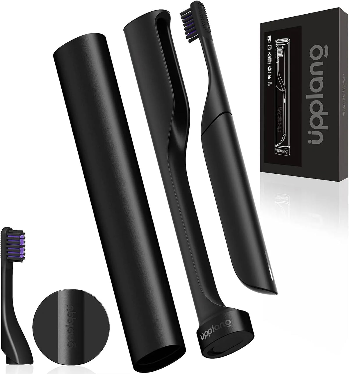 Brosse, portable, brosse à dents rechargeable, IP65, minuteur, USB, noir, pour un usage quotidien