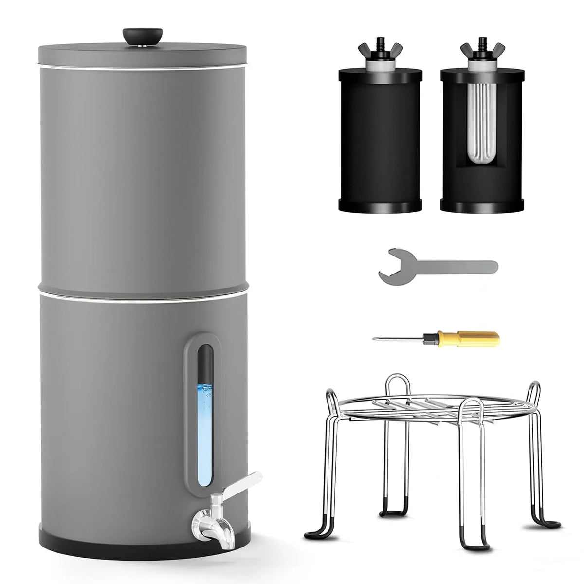 potable, Filtre, système de filtration d'eau potable, 8,5 L, gris