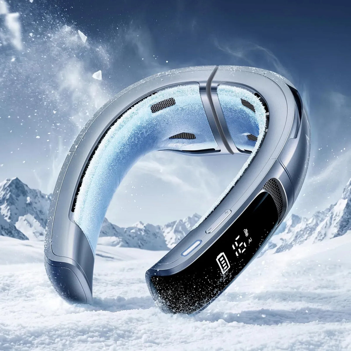 Climatiseur, RANVOO AICE MAX 2026 6000mAh, bleu, Flux d'Air à 720°, Bleu Glacier