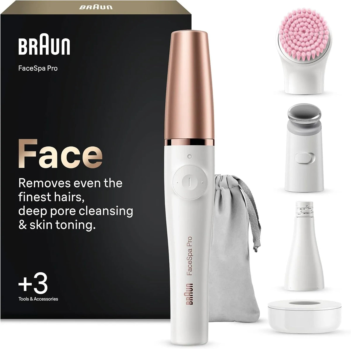 Braun Bronze et Blanc, Epilateur Electrique Femme FaceSpa Pro 912