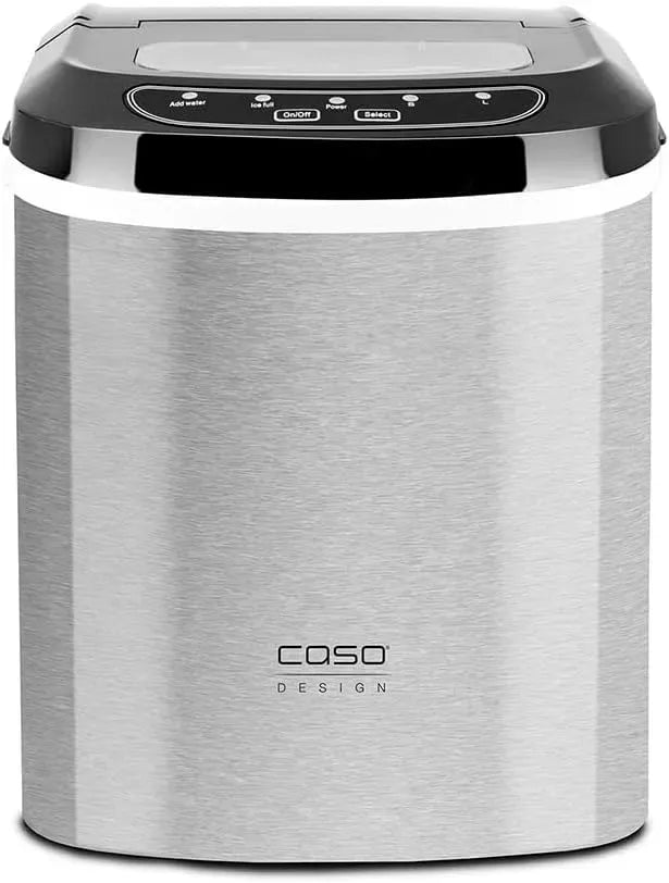 Caso Machine à glaçons, 2,2 L, grand réservoir, acier inoxydable, aspect inox, glaçons en 6-13 min, produit 500 g/h, réservoir d'eau de 2,2 l