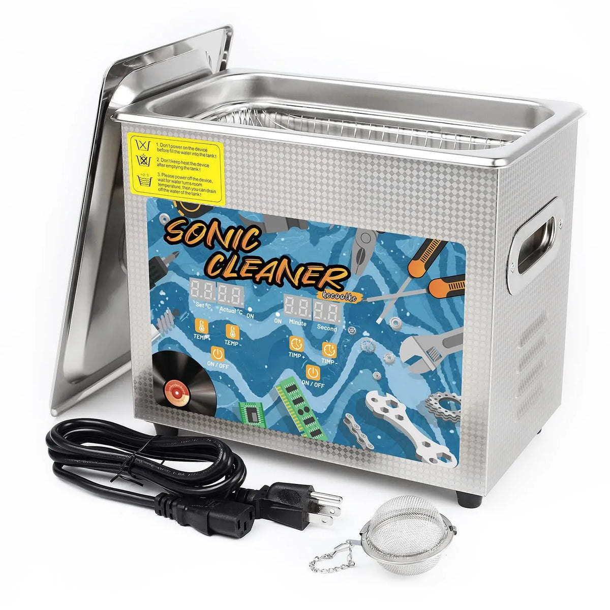Radiateur électrique, 3 L, 120 W, 150 W, KECOOLKE, industriel, acier inoxydable, Nettoyeur A Ultrasons Professionel 3 L