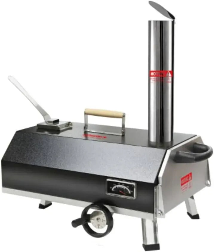 Four électrique à pizza, 30,5 cm, portable, extérieur, camping, acier inoxydable, noir