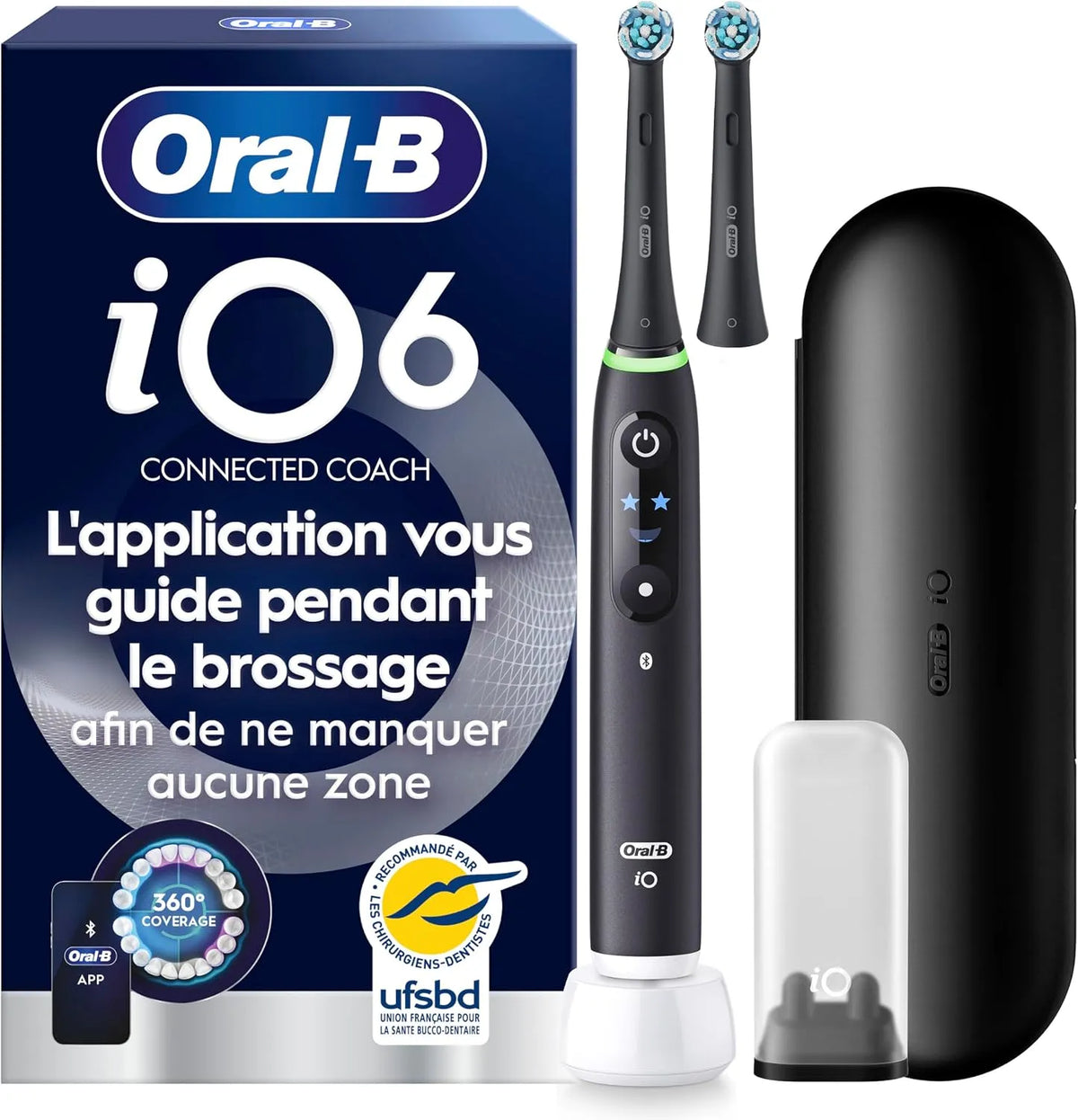 Brosse, brosse à dents rechargeable, Oral-B Brosse à Dents Electrique iO 6