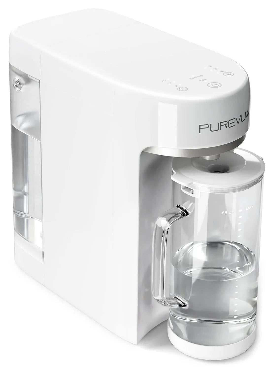 PR1-P machine de plomberie, filtre, système de filtration d'eau potable, 2 L, verre, pour comptoir domestique avec pichet en verre de 2 L