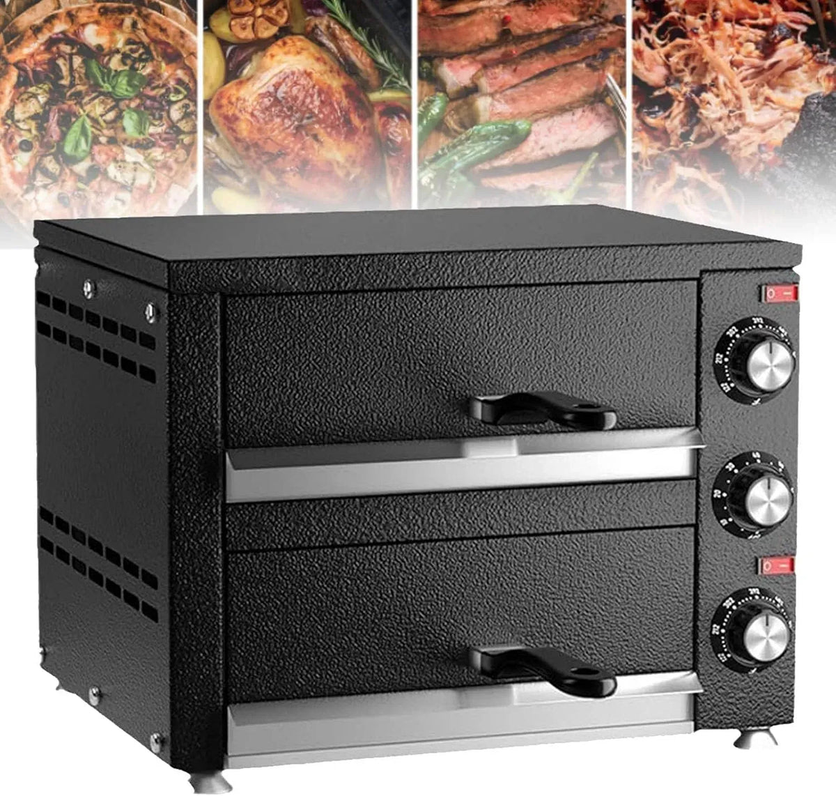Four électrique à pizza, 12 pouces, professionnel, restaurant, acier inoxydable
