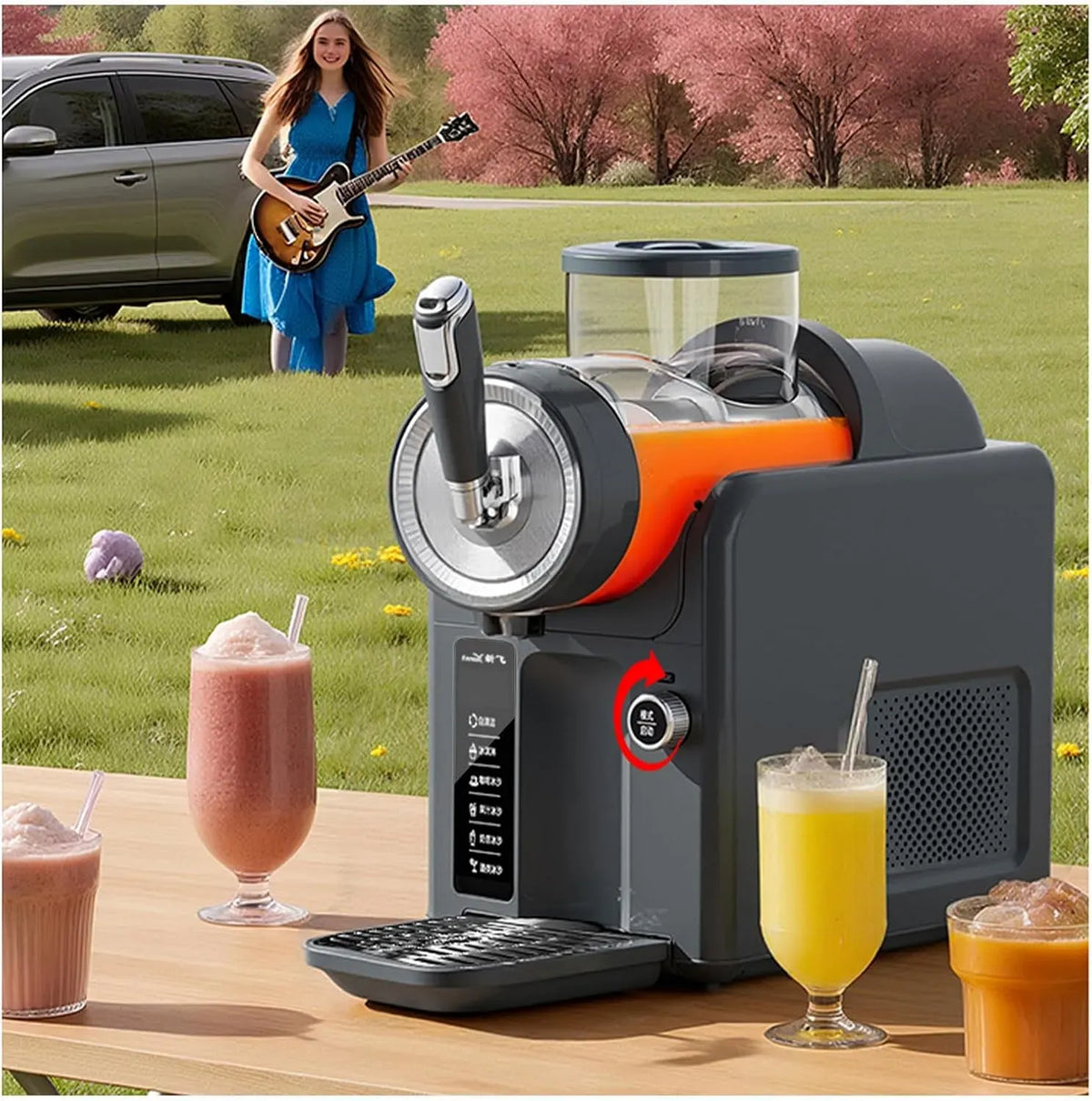 Machine à Granit, 1,8 L, 6 programmes, professionnel, gris, pour Frappés
