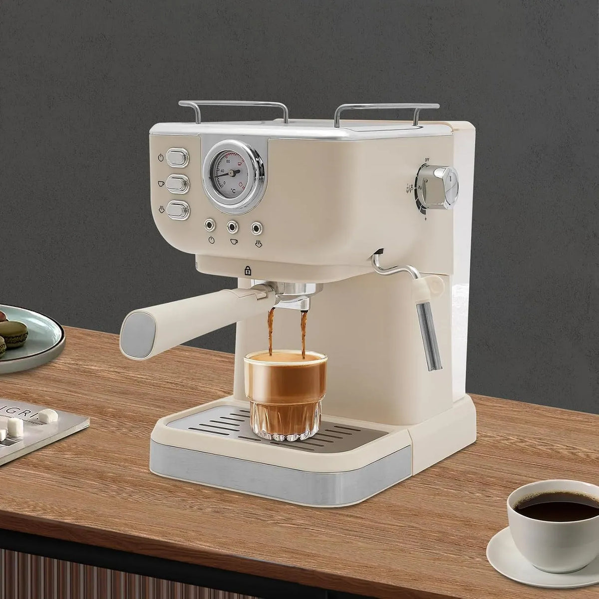 Mousseur à lait, 1050 W, émulsionneur à lait, machine à café électrique
