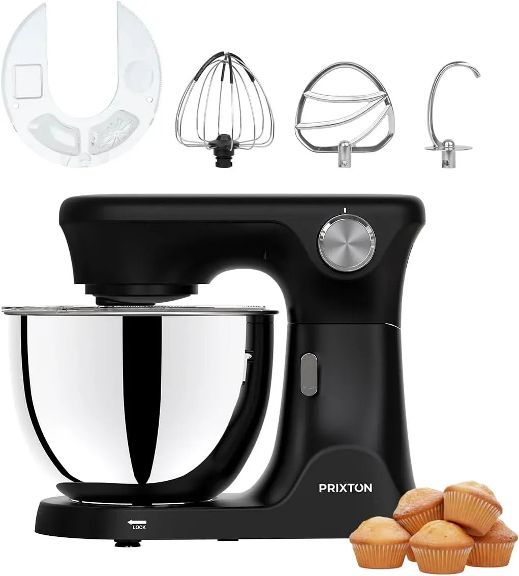 Accessoire pour appareil, 8 L, 2000 W, PRIXTON KR350, acier inoxydable, Robot Pâtissier 2000 W avec Bol en Acier Inoxydable 8 L