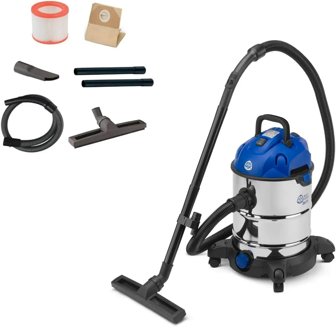 Aspirateur, 30 L, 1600 W, bleu, appareil électrique d'aspiration, AR Blue Clean Aspirateur Solides et Liquides 3670 1600 W