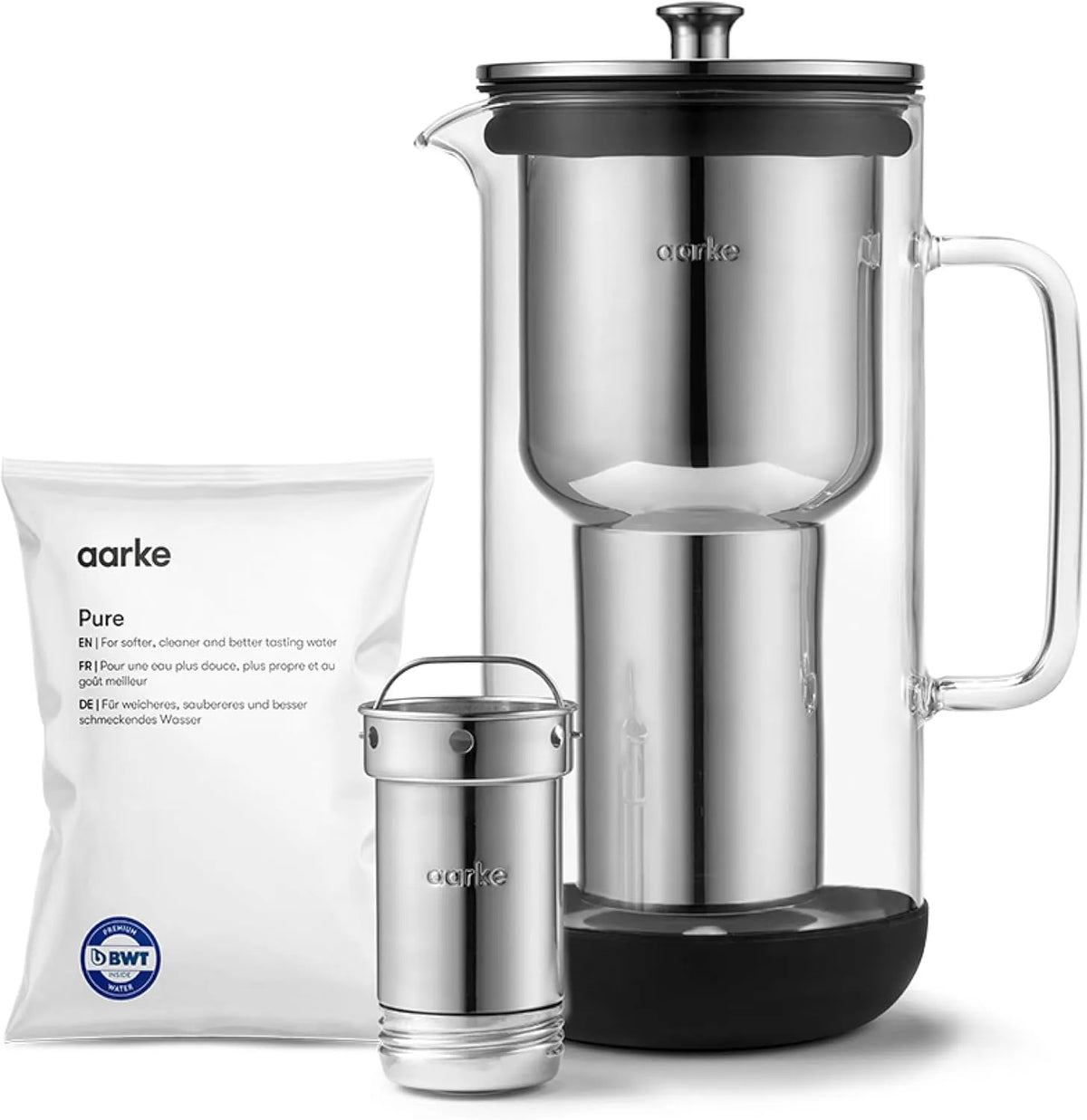 filtre, 1,2 L, 5 tasses, acier inoxydable, verre