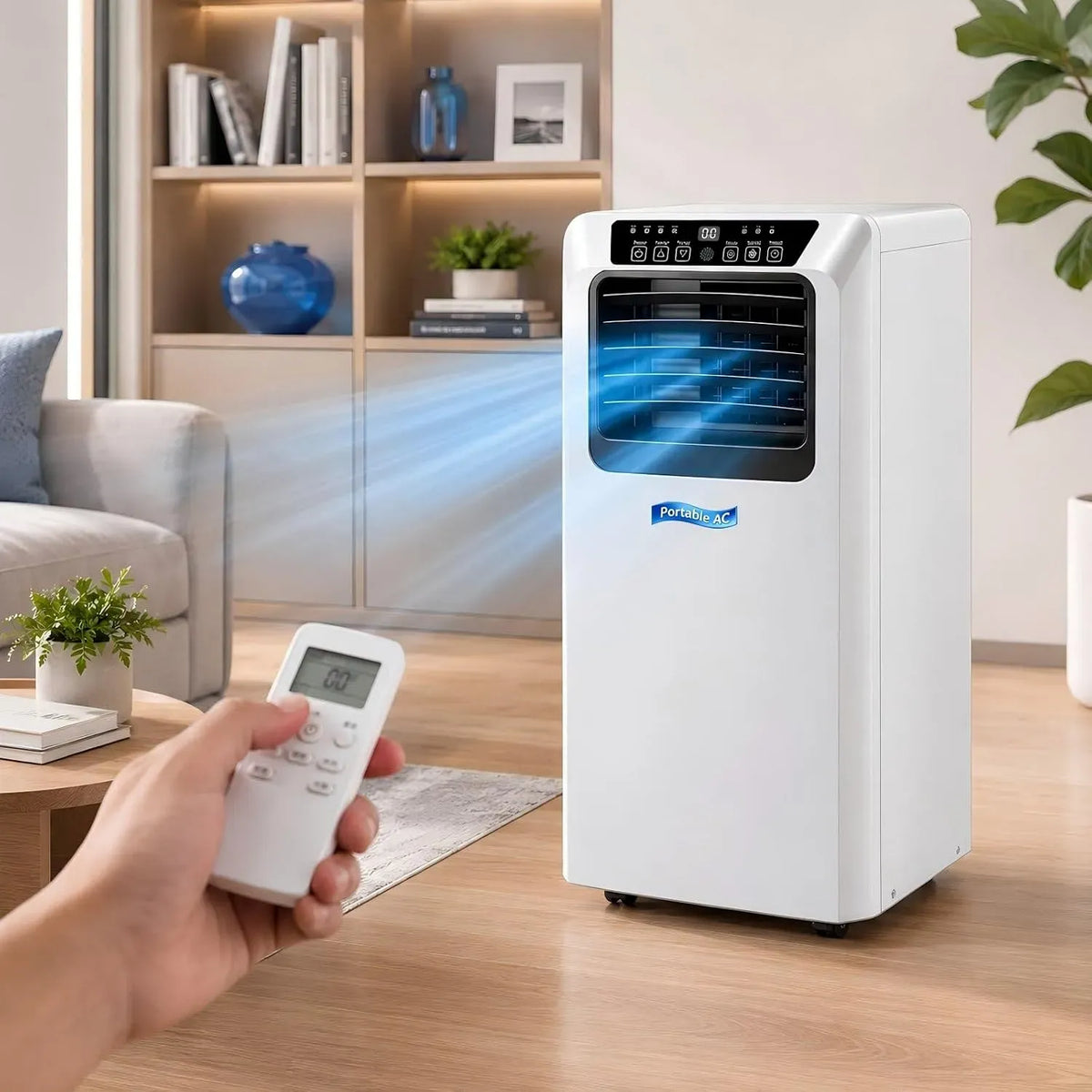Climatiseur 7000BTU 9000BTU, 16 à 32 °C, roulettes de déplacement, oscillation, oscillation automatique