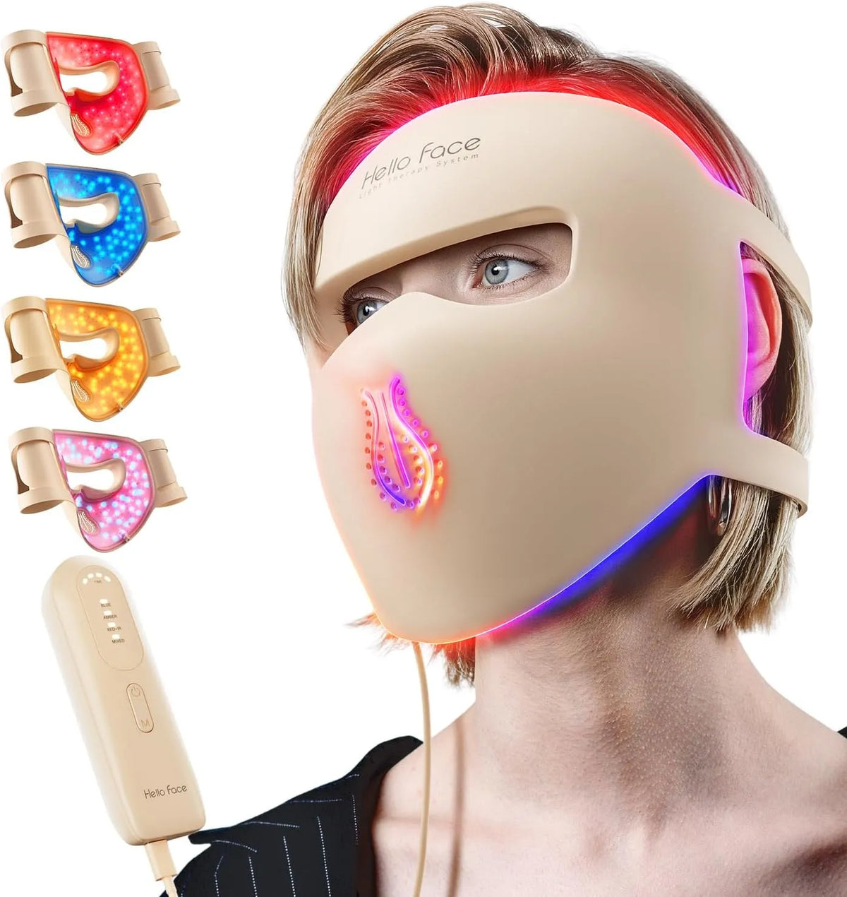 Appareil, 4 Modes, rouge, pour Soin de la Peau