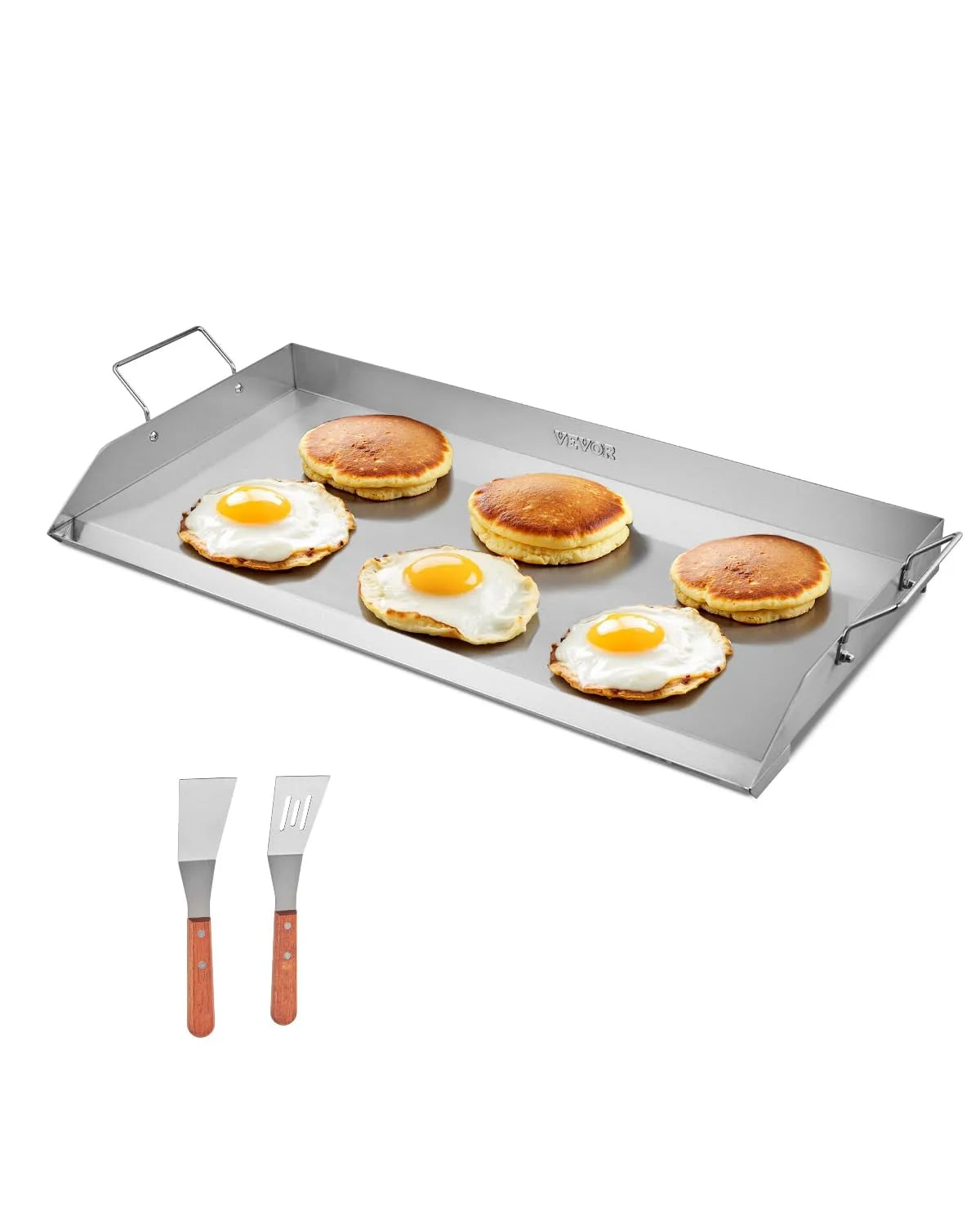 VEVOR Four électrique, 809 x 370 mm, portable, camping, acier inoxydable, VEVOR Plaque de cuisson en acier inox, plaque de four rectangulaire