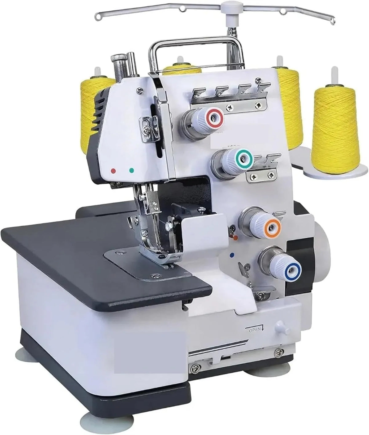 Cadre en métal robuste, Coutures lisses et durables, pour Surjeteuse professionnelle semi-industrielle, Système de surjeteuse 3-4 fils