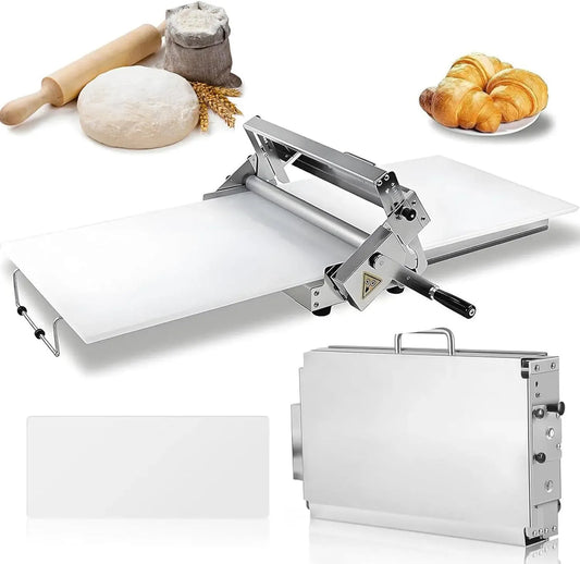 Type400 la pizza, Laminoir à pâte pliable, pour idéal pour la pâtisserie domestique et professionnelle, Épaisseur réglable sur 55 niveaux, manuel et