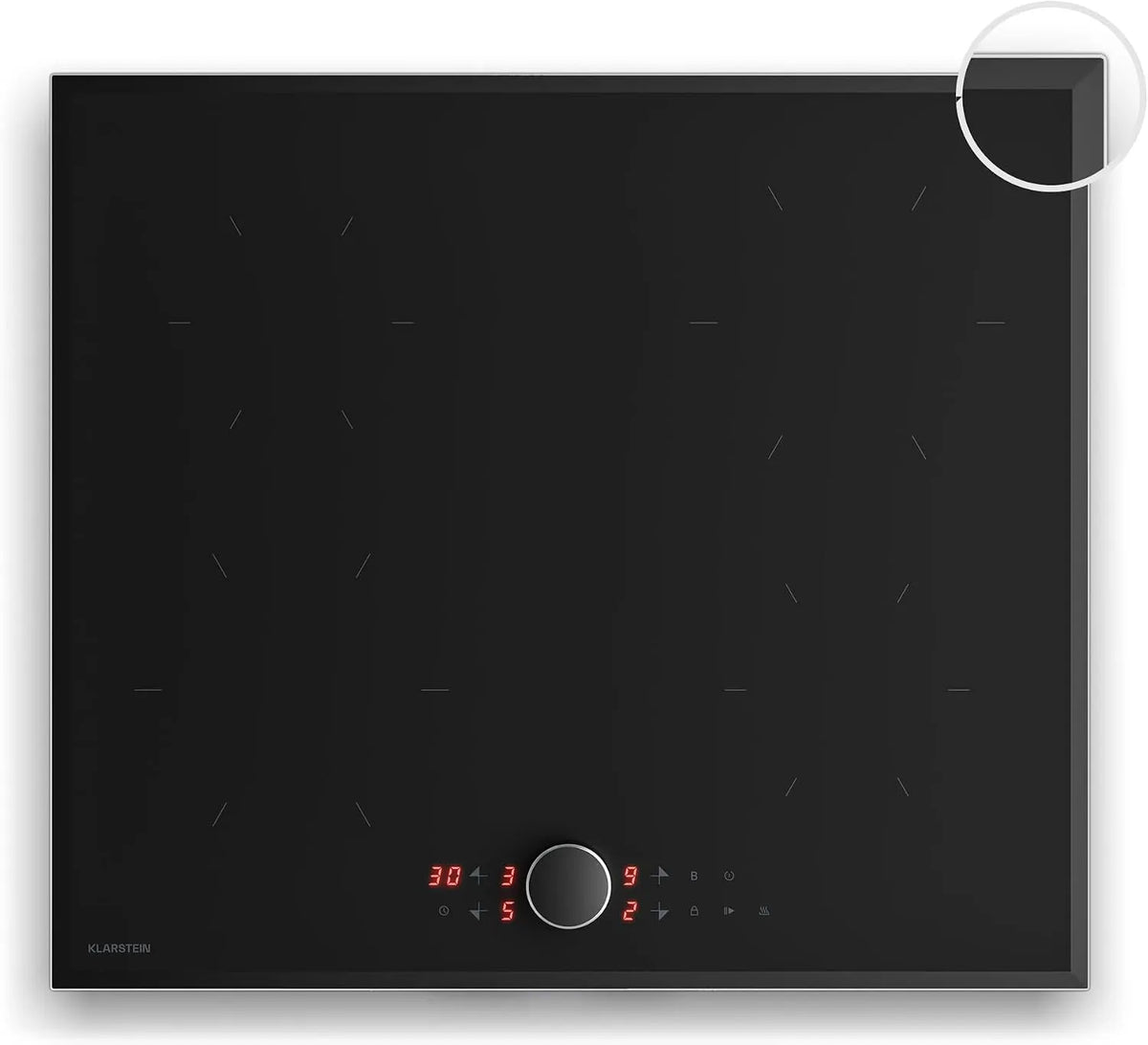 Klarstein Ustensile de cuisson, 4 foyers, 8200 W, encastrable, Boost, minuteur, verrouillage, 4 Zones, Klarstein Magnichef Plaque Induction, Commande