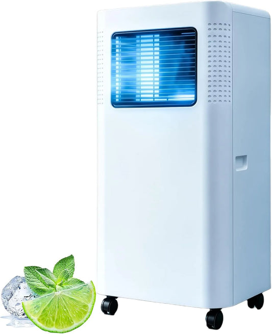 Climatiseur 24H, portable, minuteur, silencieux, Écran LED, Télécommande et Kit de Fenêtre pour Maison et Chambre