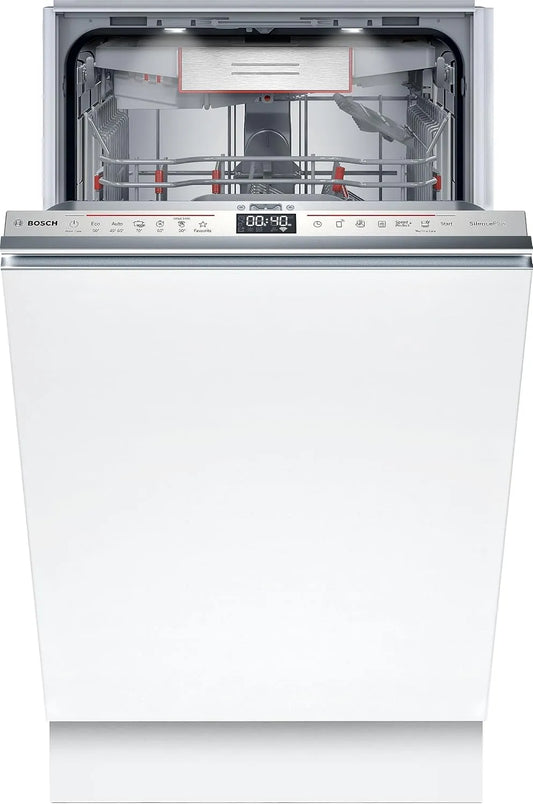 Bosch SPV6EMx05E Lave-vaisselle, 45 cm, 42 dB, Home Connect, format slim, encastrable, silencieux, 10 couverts, Série 6