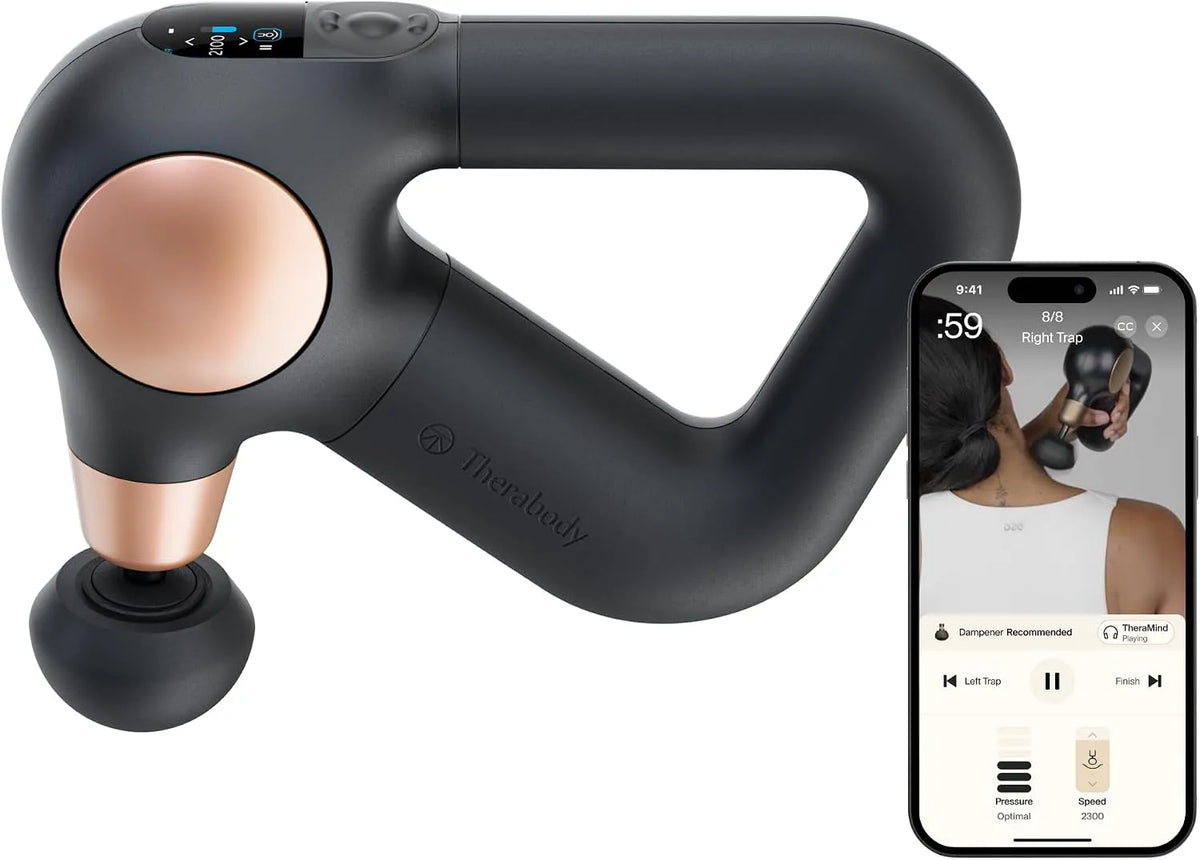 les tensions et le sommeil, Therabody Theragun Sense Pistolet de massage, 2e génération, Pistolet de massage relaxant avec routines guidées intégrées