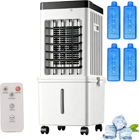 Climatiseur 3-en-1, 15 L, oscillation, silencieux, 3 Modes, Climatiseur Mobile Sans Évacuation 15L, Ventilateur Brumisateur & Humidificateur