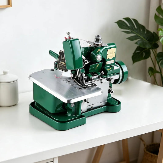 pour Ourlets Green, pour Surjeteuse Professionnelle, Longueur De Point Réglable Et 3000 Points/Minute, Longueur De Point 1,5-3,2 Mm, Largeur De Surjet
