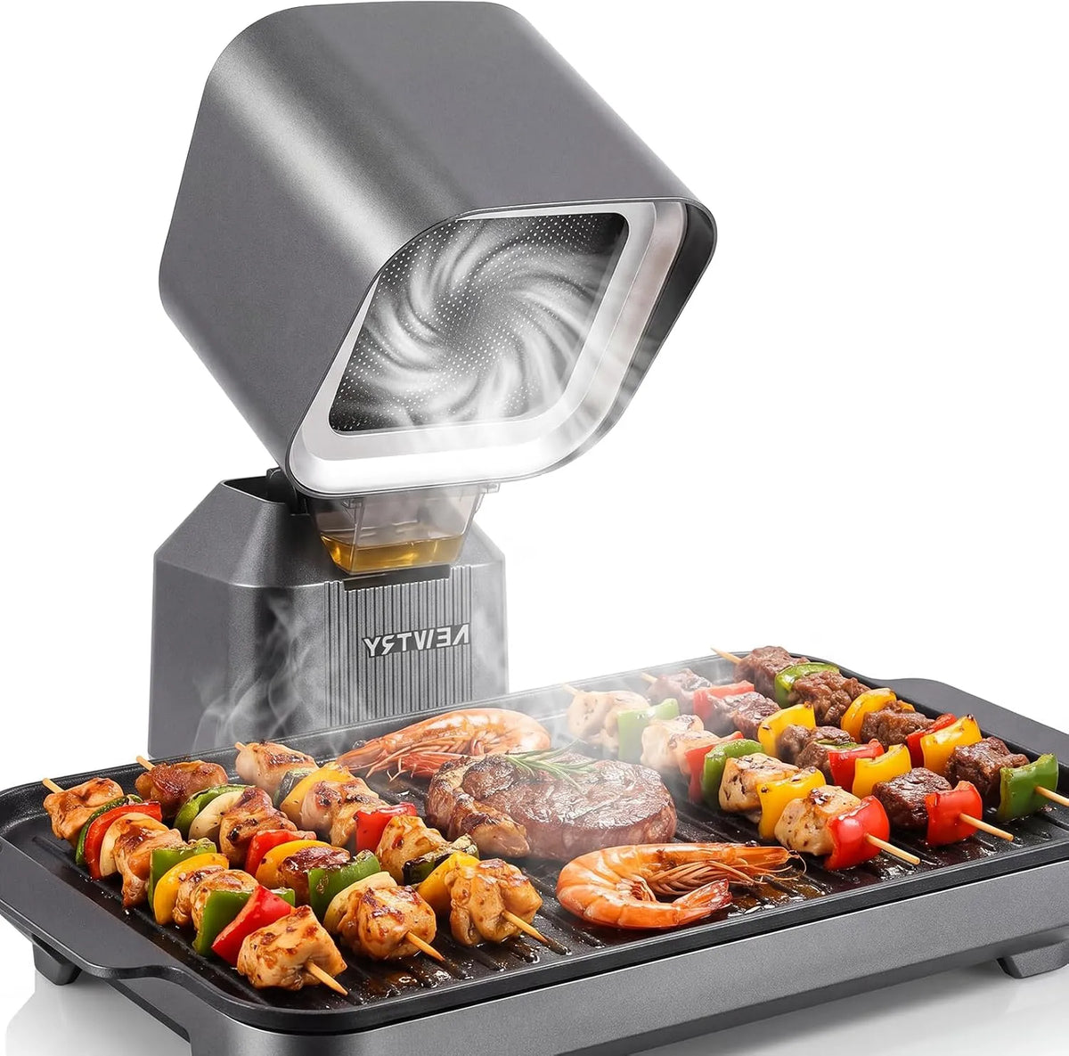 Hotte aspirante, hotte de cuisine, portable, camping, polyvalent pour barbecue, camping-car, filtres lavables, puissant, facile à nettoyer, durable