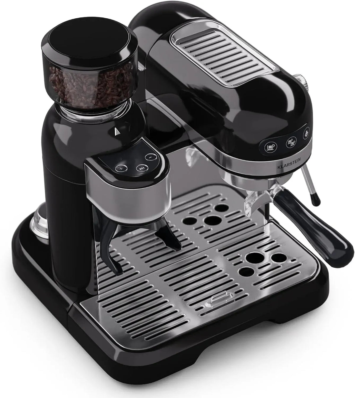 Klarstein Cafetière électrique, 1.4 L, 1550 W, Machines à Café et Machines à Expresso 20 Bar, Cappuccino