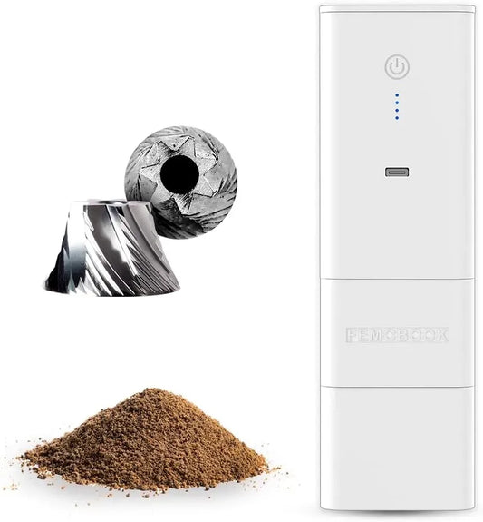 Moulin, portable, broyeur à grains de café, moulin électrique, extérieur, sans fil, blanc, pour l'extérieur
