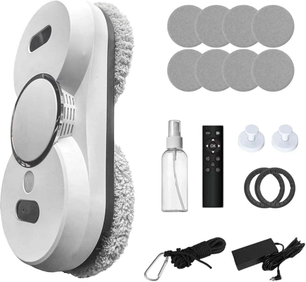 robot aspirateur laveur, Nettoyeur, 3 Modes, pour Fenêtres