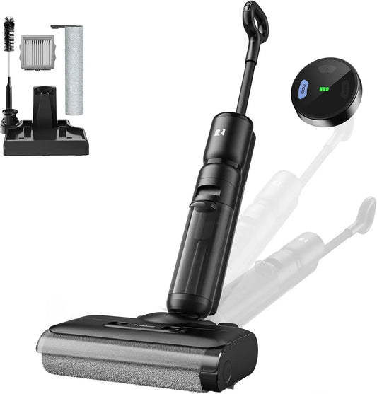 Aspirateur H13 2-en-1, grand réservoir, 75 min d'Autonomie, 23 000 Pa d'Aspiration, AI SmoothDrive avec Entraînement Assisté