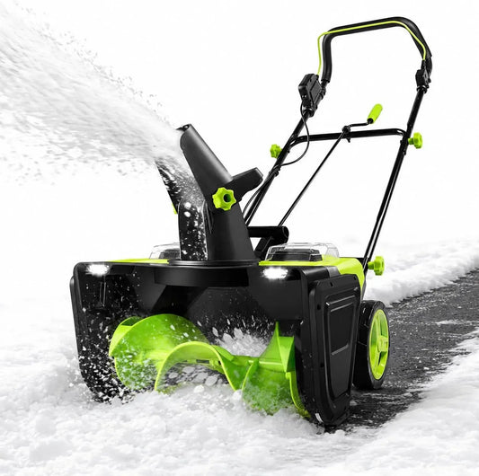 2Batt Doubles Phares LED, Souffleur À Neige sans Fil, Déneigeuse 40V sans Balais, Largeur De Déblaiement 50cm, Profondeur Jusqu'à 25cm, 7,6 m