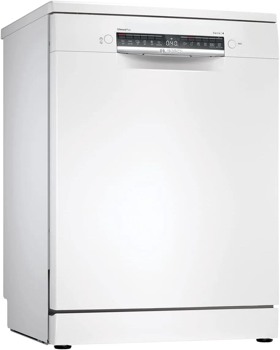 Bosch SMS4EMW06E Lave-vaisselle, 60 cm, Home Connect, blanc, 14 couverts, série 4, 3 plateaux