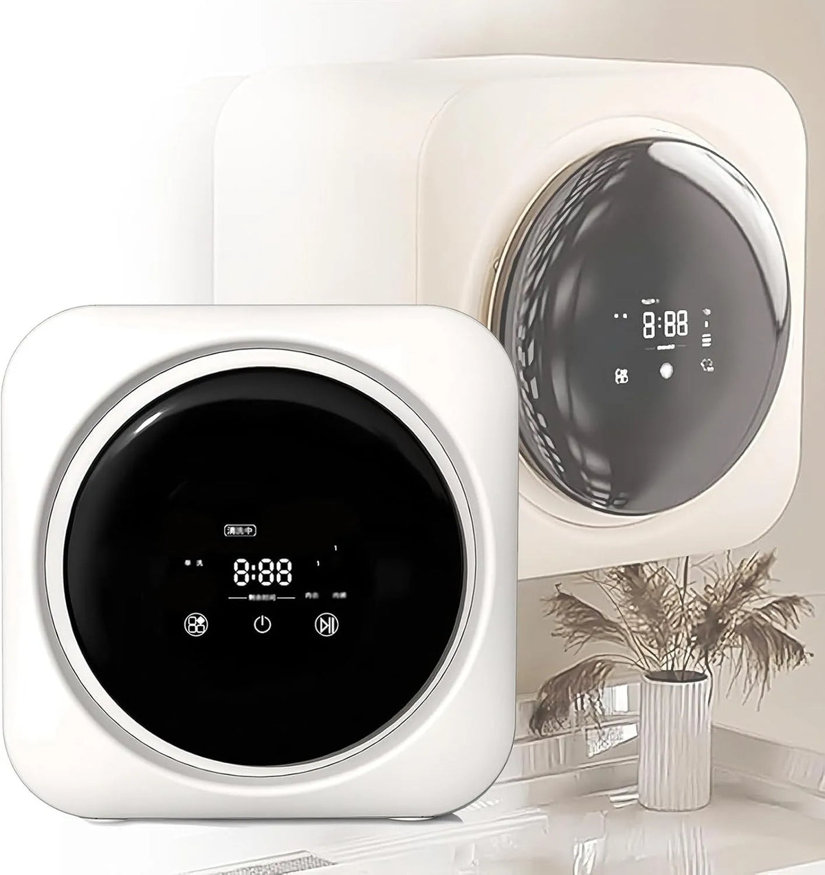 Lave-linge, 170 W, 5 kg, portable, écran LCD, camping, sèche-linge 4 modes, camping-car, pour appartement
