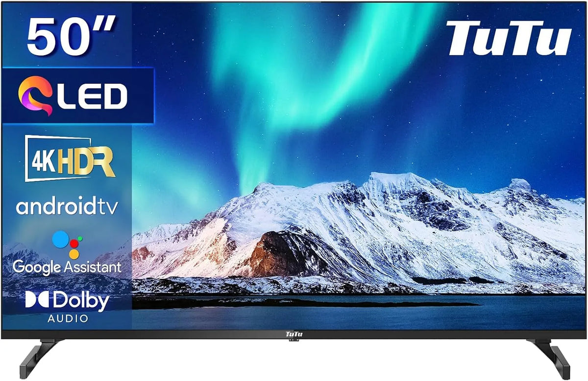 Smart TV, 50 pouces, téléviseur, TuTu TUQ50UN1, QLED, triple tuner DVB-T2, S2, Wi-Fi, Bluetooth, Android OS, App Store, 126 cm, Chromecast, Molotov et