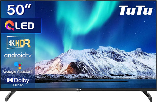 Smart TV, 50 pouces, téléviseur, TuTu TUQ50UN1, QLED, triple tuner DVB-T2, S2, Wi-Fi, Bluetooth, Android OS, App Store, 126 cm, Chromecast, Molotov et